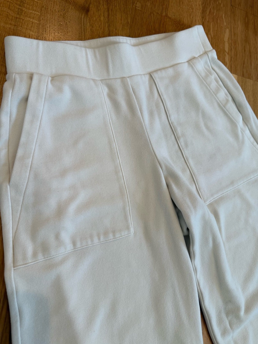 CAbi Cream Women's Pull-On Jogger Pants with Front Patch Pockets